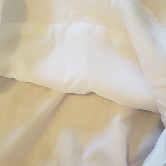 H&M White Skirt - Pretty Layered Flutter Bottom Skirt Size 6 - Picture 7 of 14